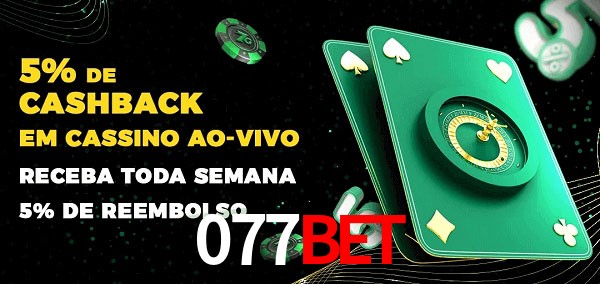 Promoções do cassino ao Vivo 077bet